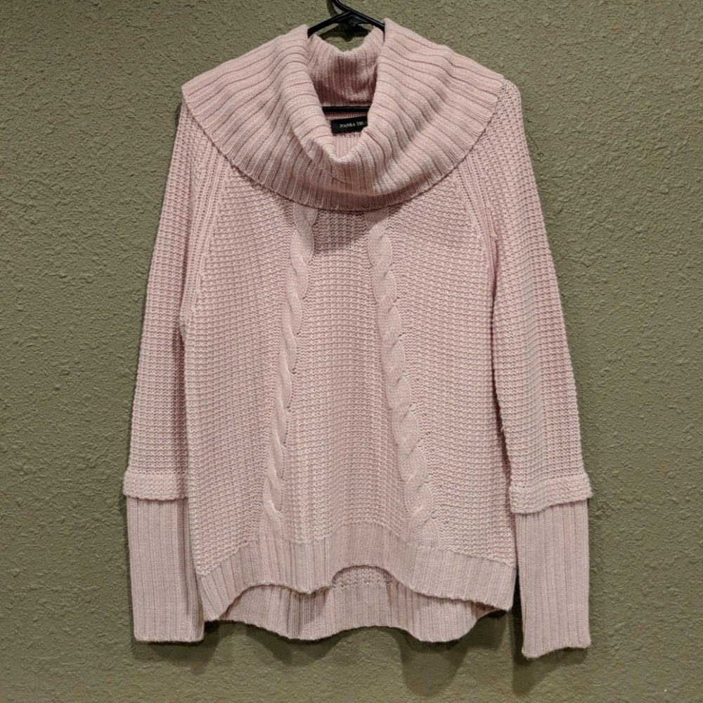 Cowl Neck Blush Pink Sweater